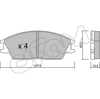 Brzdový systém Sada brzdových destiček, kotoučová brzda CIFAM 822-081-0