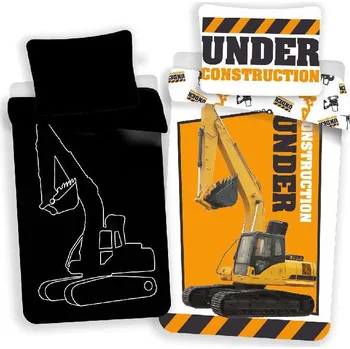 Povlečení JERRY FABRICS Povlečení Bagr svítící Bavlna, 140/200, 70/90 cm