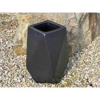 Zahradní dekorace ZahradniDekorace venkovní keramické květináče - moderní váza Diamant, výška 62cm ODSTÍN-GLAZURA: 1.STANDARD-starohnědá-SH