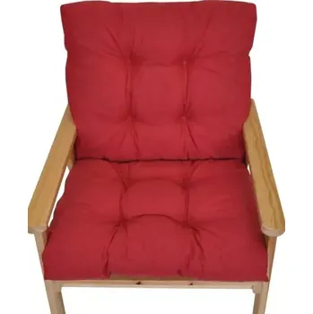 Podsedák Polstr na křeslo s nízkým opěradlem - vínový melír - SLEVA 3% s kodem radost25