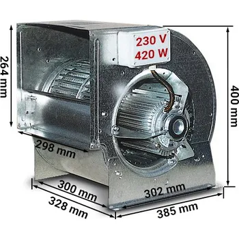 Příslušenství pro digestoř G.Gastro Radiální ventilátor 2500 m³ za hodinu - pro airboxy