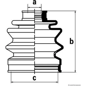 Manžeta ke kolu Sada měchů, hnací hřídel HERTH+BUSS JAKOPARTS J2866004