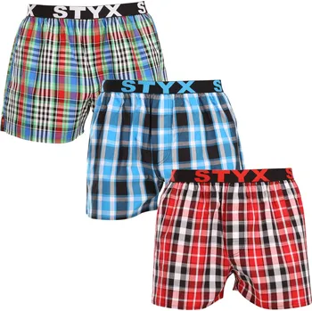 Trenýrky 3PACK pánské trenky Styx sportovní guma vícebarevné (3B103436) XXL Možnost vrácení zboží ZDARMA do 120 dnů!