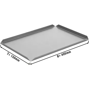 G.Gastro (5 Kusů) Cukrářský & Prezentační podnos z hliníku - 400 x 150 x 10 mm - hliník