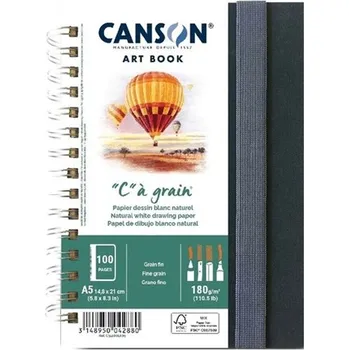 Skicář CANSON "C" a grain ART BOOK A5, 50 listů 180g