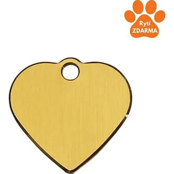 psí známka Psí známka IMARC Srdce Hi-Line zlaté varianta L 37x29mm