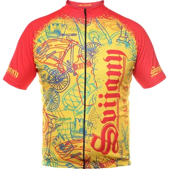 Cyklistická bunda Cyklistický dres pánský Barva: žlutá, Velikost: M