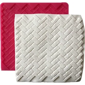 Forma na pečení Cesil Silikonová forma Cihlový vzor šikmý 5 x 14,5 cm