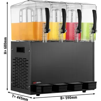 G.Gastro Dávkovač džusu - 4x 10L - černý