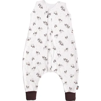 Kojenecký overall Kaarsgaren Letní spací pytel bambus 80 cm buldoček hnědé nohavice