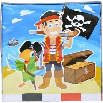 Utěrka Papírové ubrousky pirát - kapitán hook - 33 x 33 cm - 20 ks