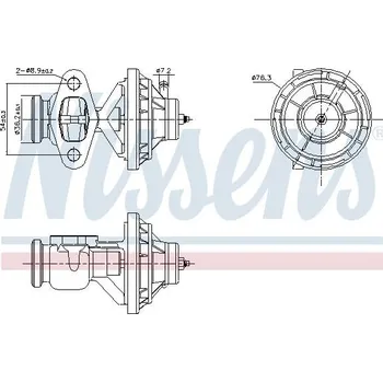 Váha vzduchu AGR-Ventil NISSENS 98390