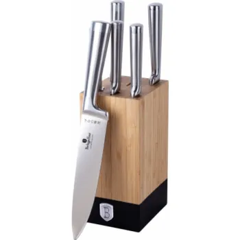 Kuchyňský nůž Sada nožů nerez v dřevěném bloku 7 ks BH-2804