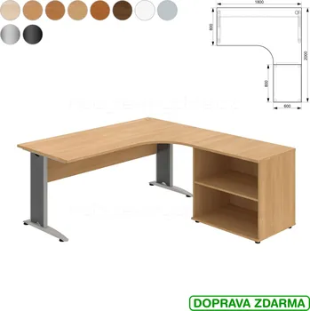 CE 1800 60 H L Hobis Cross - Stůl se skříňkou