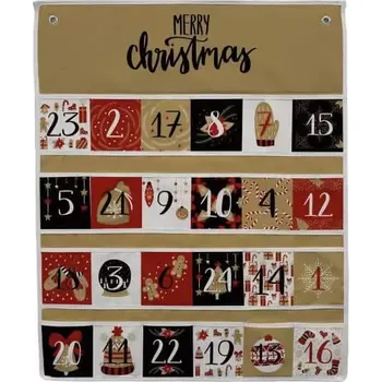 Vánoční dekorace Adventní kalendář red and gold - SLEVA 3% s kodem radost25