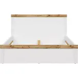 Postel HOLTEN LOZ/160, bílá/dub woltan/bílý lesk - SLEVA 3% s kodem radost25