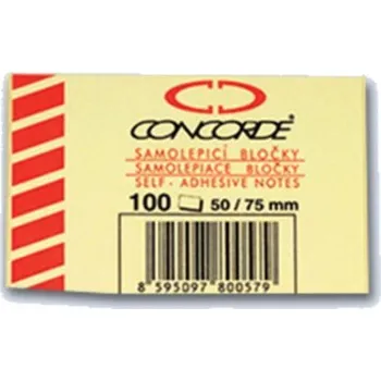 Bloček 50x75 Concorde žlutý 100listů