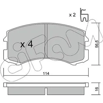 Brzdová destička Sada brzdových destiček, kotoučová brzda CIFAM 822-736-0