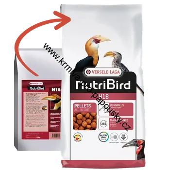 Krmivo pro ptáka VERSELE-LAGA Granule NutiBird H16 10 kg pro zoborožce a velké ovocnomilné druhy ptáků