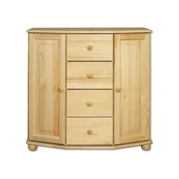 Ložnice Dřevěná komoda BM129 borovice masiv 100x100x47 cm