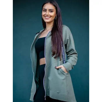Dámská mikina Dámská mikina s kapucí VSB SOPHIA army na zip, VELIKOST S/M