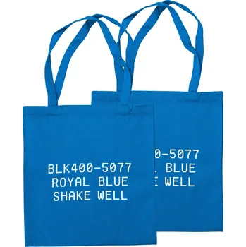 Nákupní taška Montana bavlněná taška Donut print - 5077 Royal blue