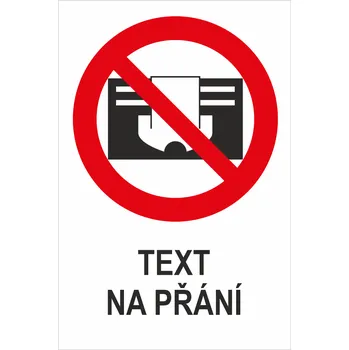 Nezakrývat - Váš text samolepící PVC fólie 200 x 150 mm