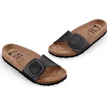 Zdravotní dámské korkové nazouváky FORcare 230001 černá třpytky Velikost: 41