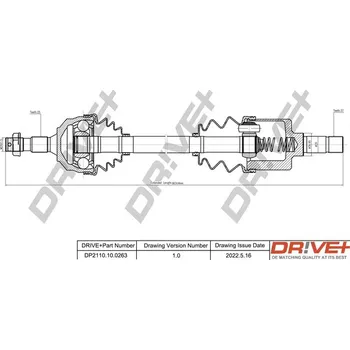 Poloosa kola Hnací hřídel Dr!ve+ DP2110.10.0263