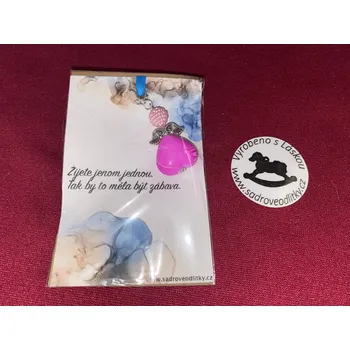 HandMade by VeJa Dárková karta - Citát č.8 s přívěškem