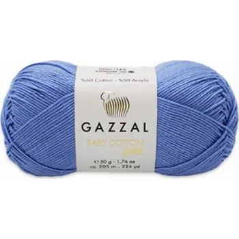 Příze Příze Baby Cotton 205 Gazzal 517 světle modrá Gazzal