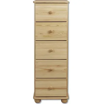 Ložnice Komoda borovice masiv 5 zásuvek BM116 šířka 40 cm