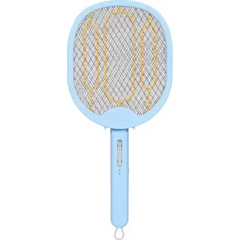 Plácačka na mouchu GECKO Skládací elektrická plácačka na komáry LTD-658 - modrá