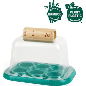 Dřevěná hračka Bamboo - skleník pro malé zahradníky