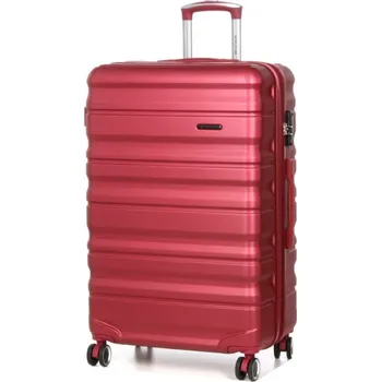Velký cestovní kufr s expandérem ABS,TSA 100l Worldline 628 vínová