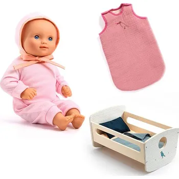 Hračka Balíček Baby Pomea s panenkou Lilas Rose - výbavička na chvíle odpočinku