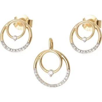 Souprava šperků Zlatá souprava s diamanty L'Amour Diamonds BSOUP10F + DÁREK ZDARMA