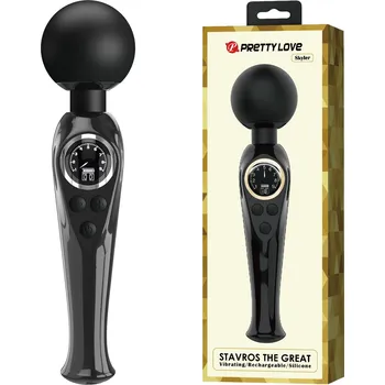 Vibrátor Pretty Love Skyler Stavros The Great Vibrating Wand Black