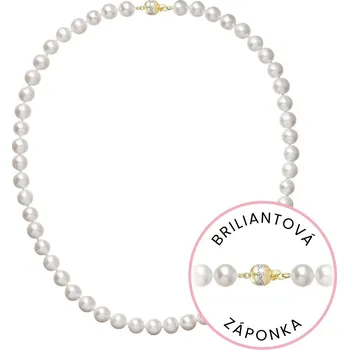 Náušnice Perlový náhrdelník z říčních perel se zapínáním ze 14 karátového zlata 922003.1/9266A bílý