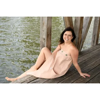 Nelly Dámský saunový kilt, barva světle růžová velikost 80x120cm