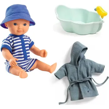 Balíček Baby Pomea s panenkou klukem Oliverem - výbavička na koupání