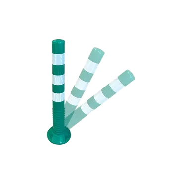 Ohebný zelený zahrazovací sloupek s reflexními pruhy BENITO BLANDA