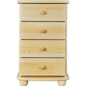 Komoda 4 šuplíky DN161 borovice masiv - šířka 45 cm