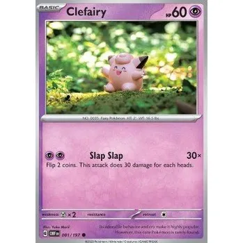 Sběratelská karetní hra Pokémon OBF 081/197 Clefairy - Obsidian Flames Stav: Near Mint, Verze: REVERSE HOLO
