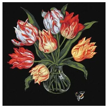 Set školních potřeb Malowanie po numerach - Eleganckie tulipany 40x40