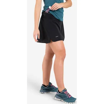 Dámská sukně KIPRUN Dámská sukně s kraťasy na trailový běh L ČERNÁ