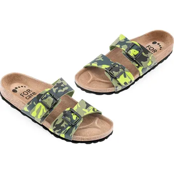 Dámské pantofle Obuv zdravotní FORcare 203035 zelená potisk maskáč Velikost: 38