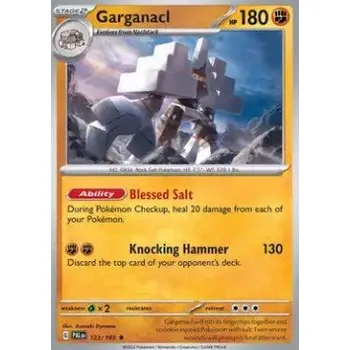 Karetní hra Pokémon PAL 123/193 Garganacl - Paldea Evolved Stav: Near Mint, Verze: REVERSE HOLO