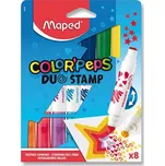Fixy MAPED Color´Peps Duo Stamp oboustranné, 8 ks