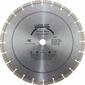 Řezný kotouč POWERPLUS L001240 Diamantový kotouč segmentový 350 x 25,4 x 10mm LST